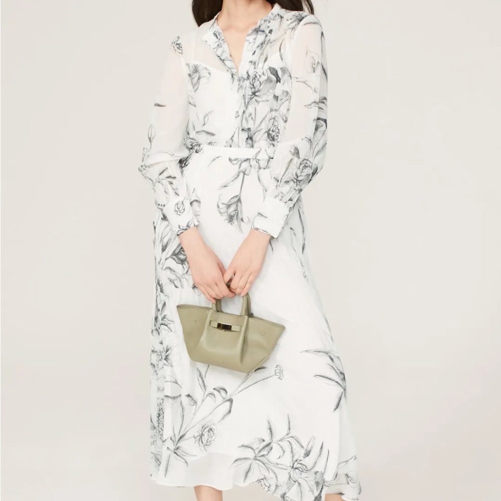 Floral Print White Dress